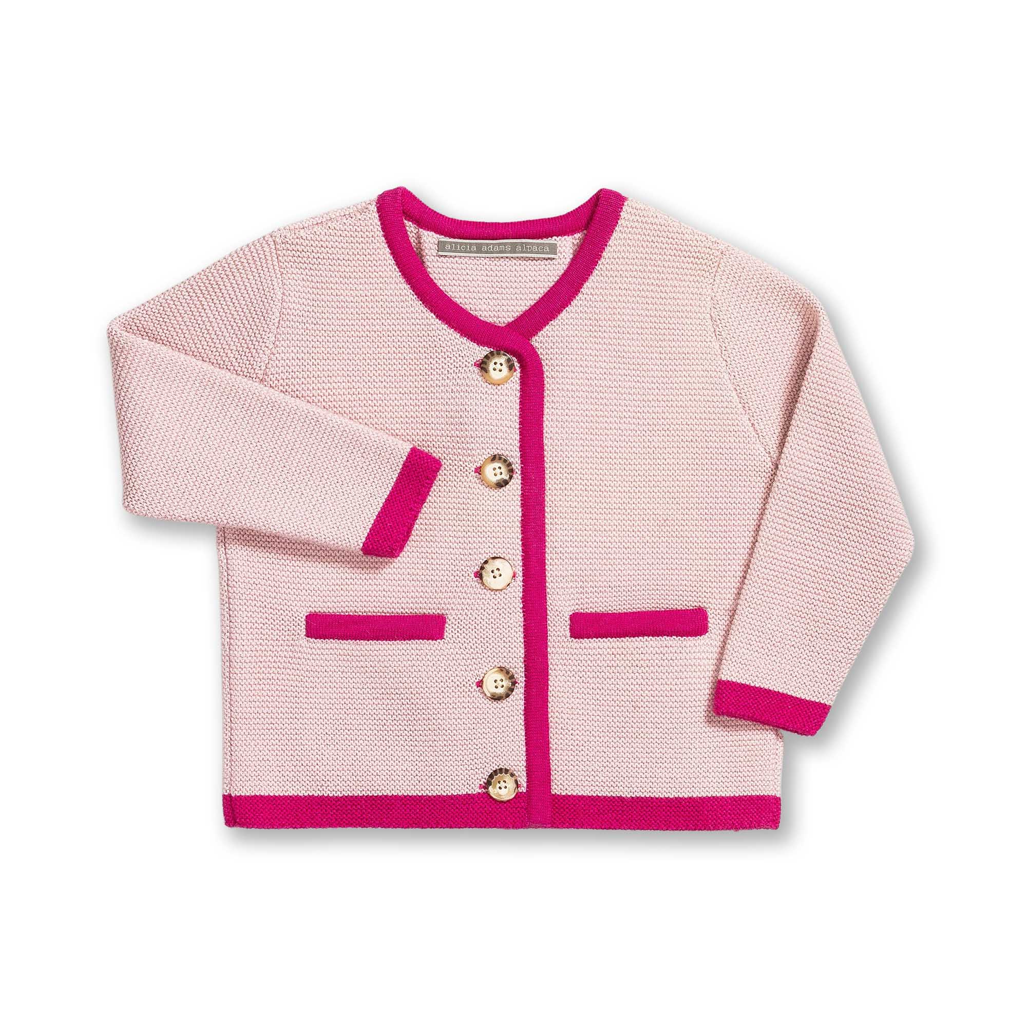 Kids | Salzburg Cardigan | Light Pink / Hot Pink