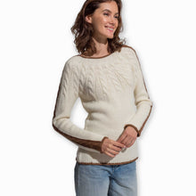 Twiggy Sweater | Ivory/Cognac