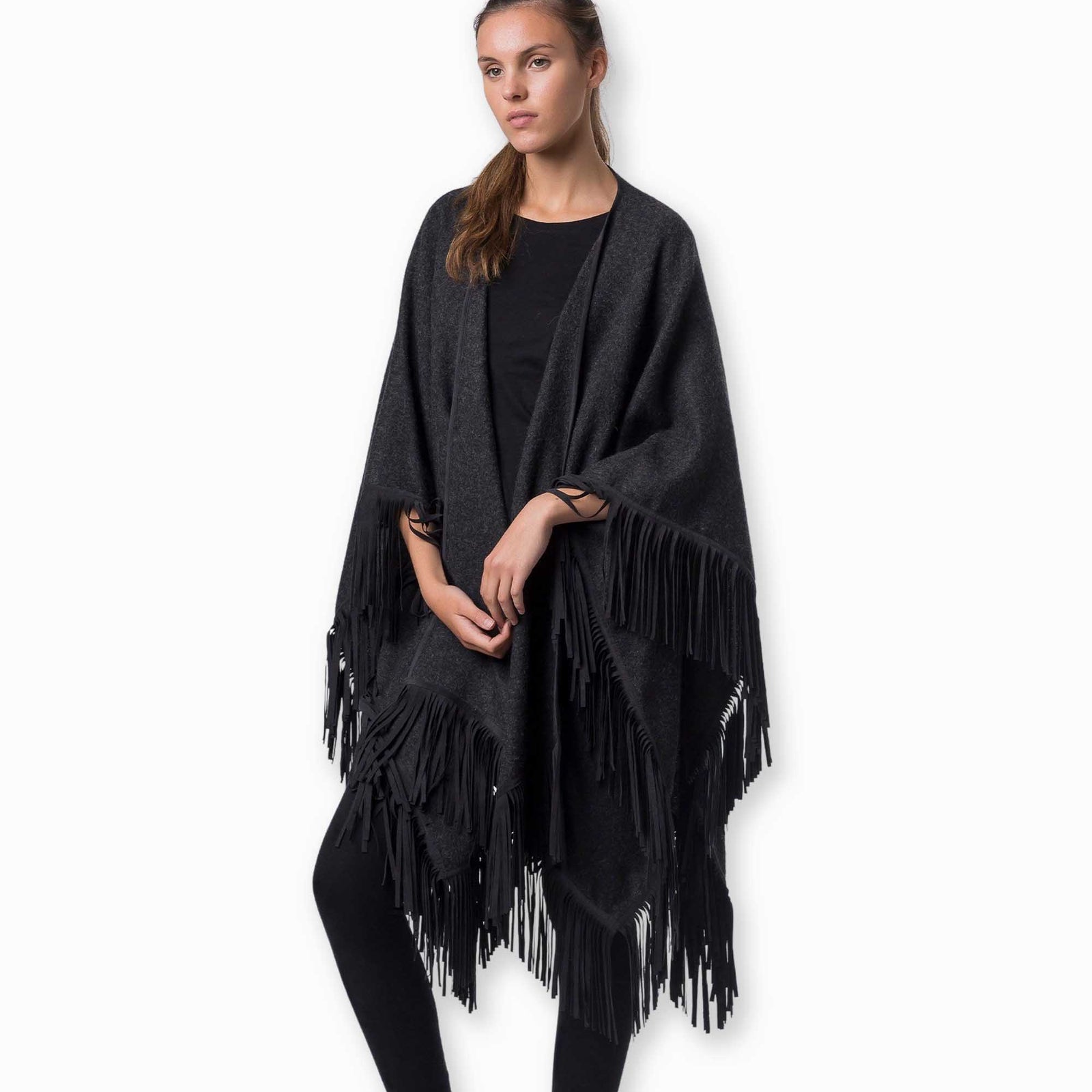 Santa Fe Cape | Black Melange