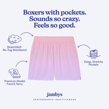 Modal Boxer Lounge Shorts | Boxers with Pockets | Flamingo/Lavender Gradient