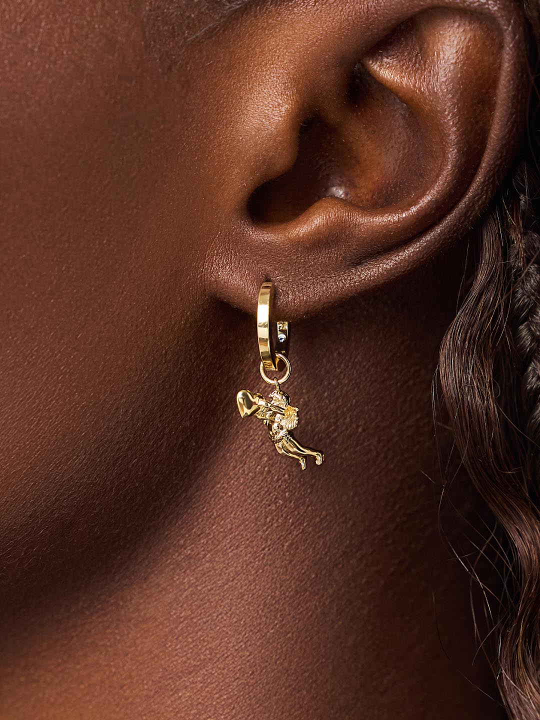 14K Gold Plated Angel Heart Love Vday Earring Charms For Women Ana Luisa Cherub Charms