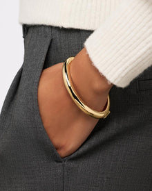 Tia Bangle Bracelet | 14K Gold on Brass