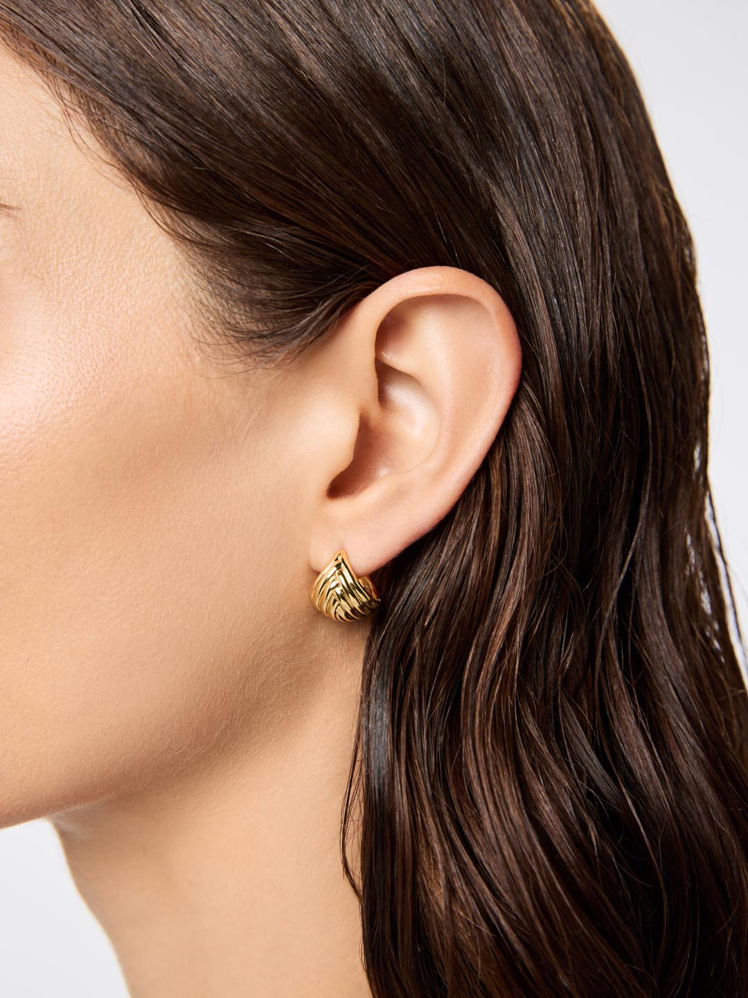 Huggie Earrings - Haven | 14K Gold on Brass