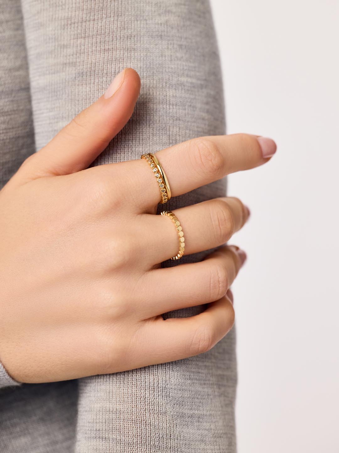 Ring Set - Brinkley | 14K Gold on Brass | Cubic Zirconia