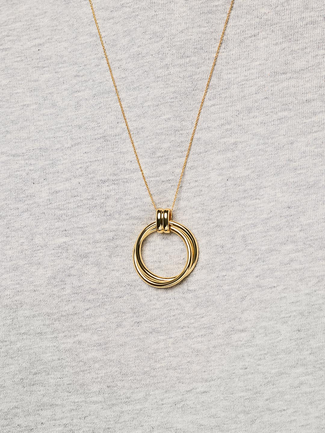 Penny Pendant Necklace | 14K Gold on Brass