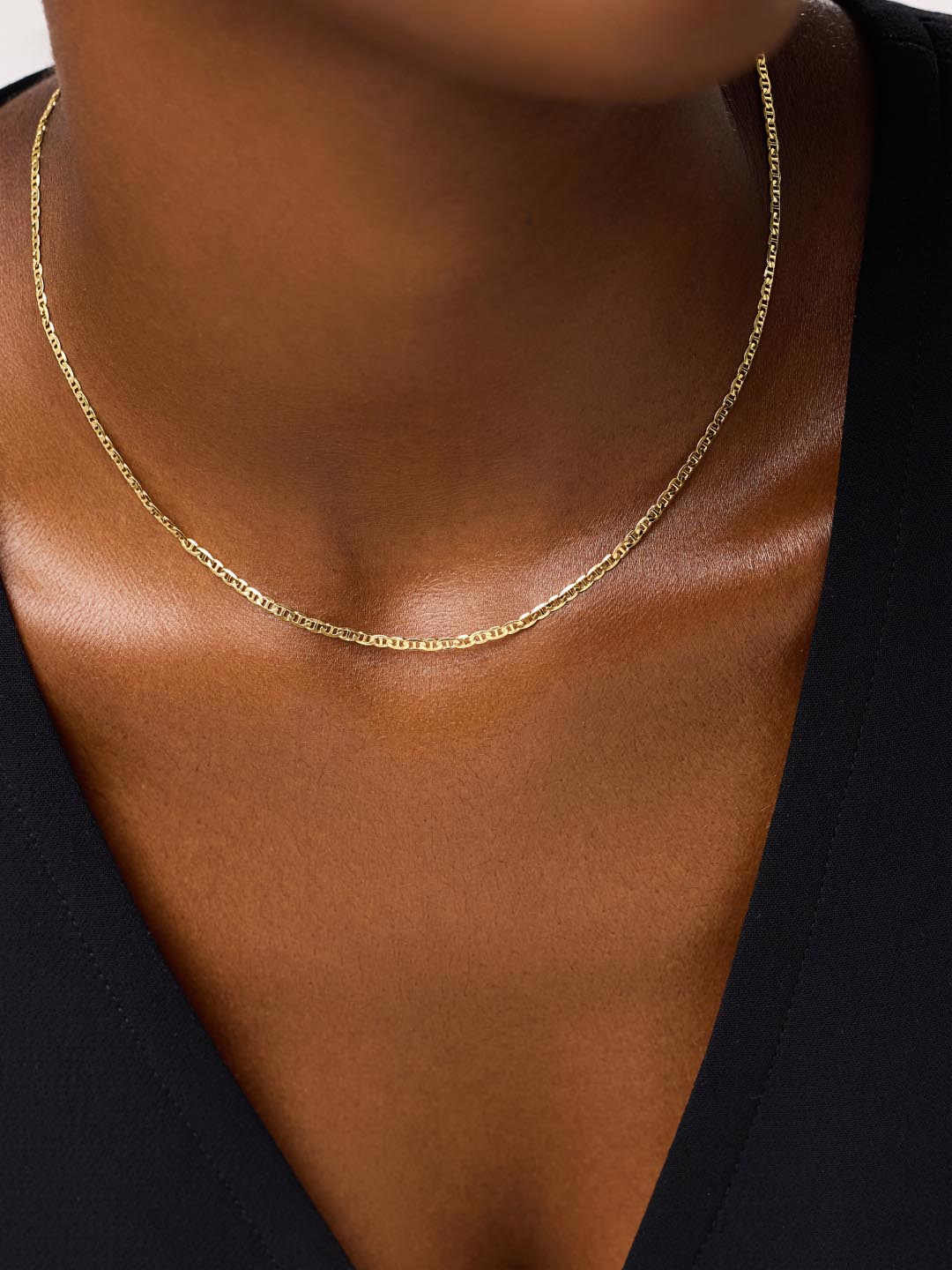 Flat Mariner Chain - Morgan Slim | 14K Gold on Brass