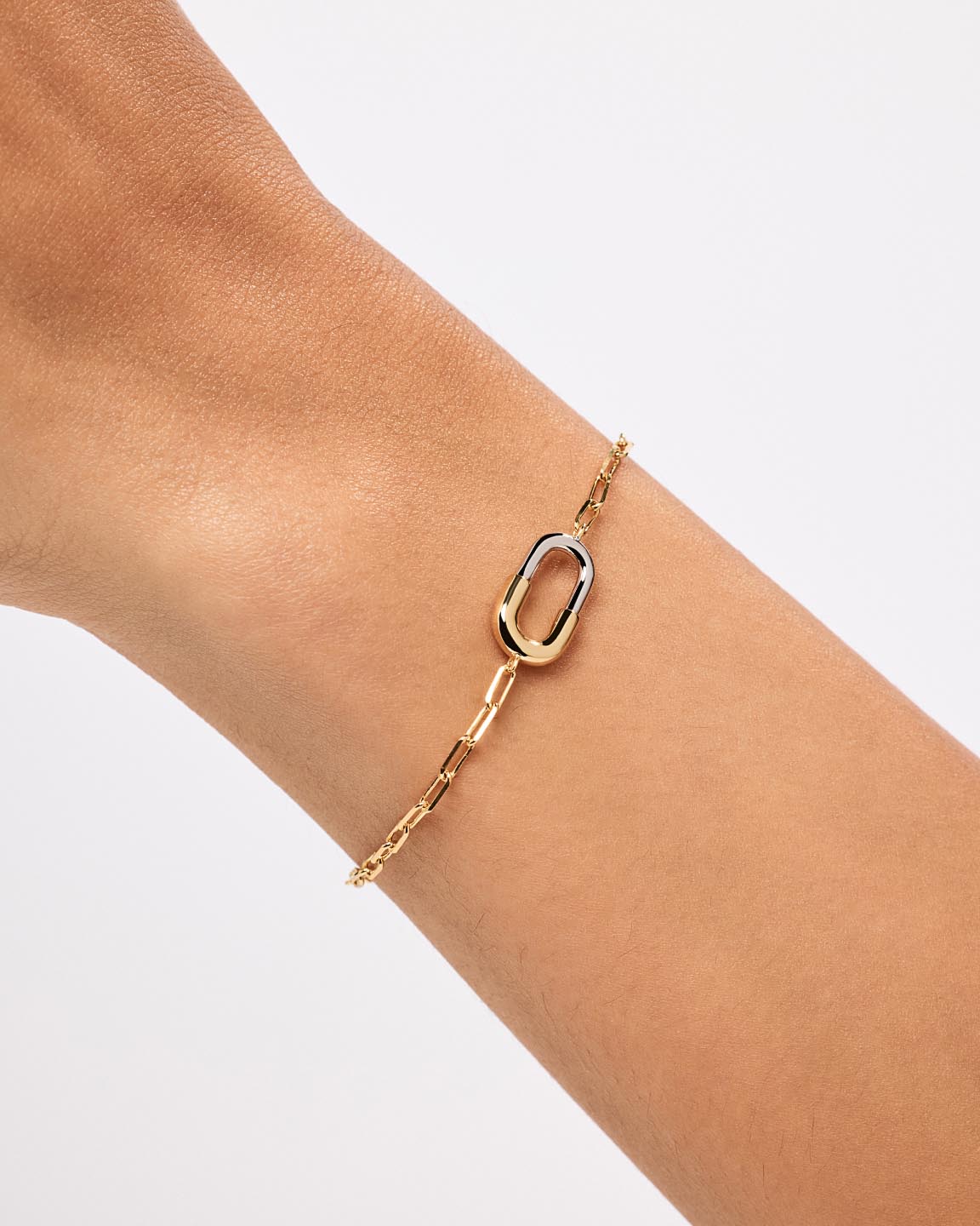 Blake Charm Bracelet | 14K Gold on Brass/Rhodium on Brass