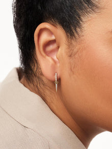Spike Earring Charms | 14K Gold on Brass | Cubic Zirconia
