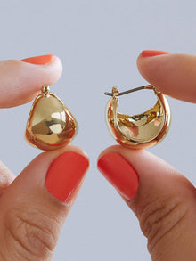 Abby Hoop Earrings | 14K Gold on Brass