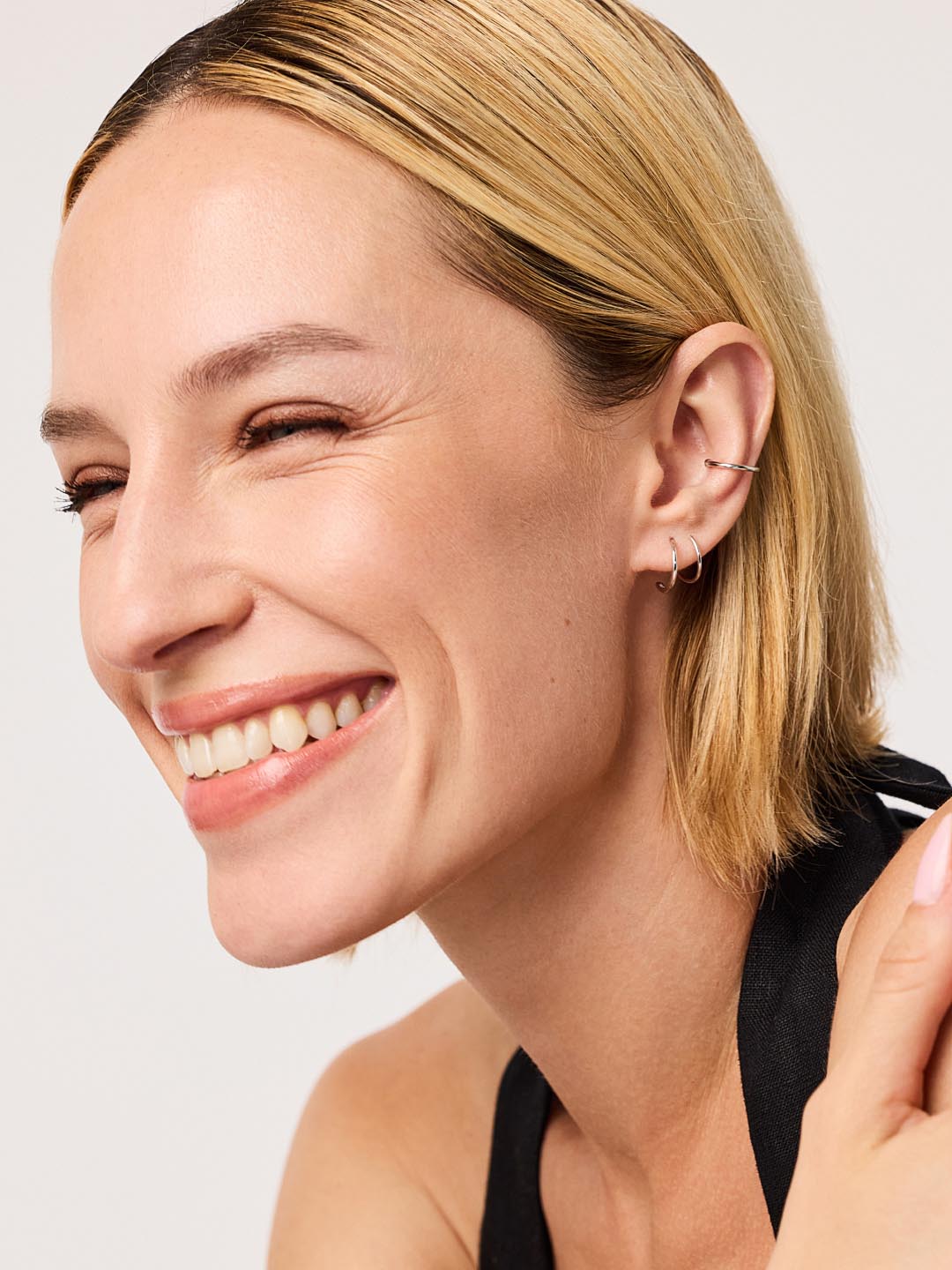 Harley Double Hoop Earrings | Sterling Silver
