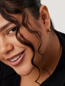 Amaya Huggie Earrings | 14K Gold on Brass