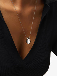 Ana Luisa Jewelry Necklaces Pendants Silver Pendant Necklace Pebble Silver Rhodium