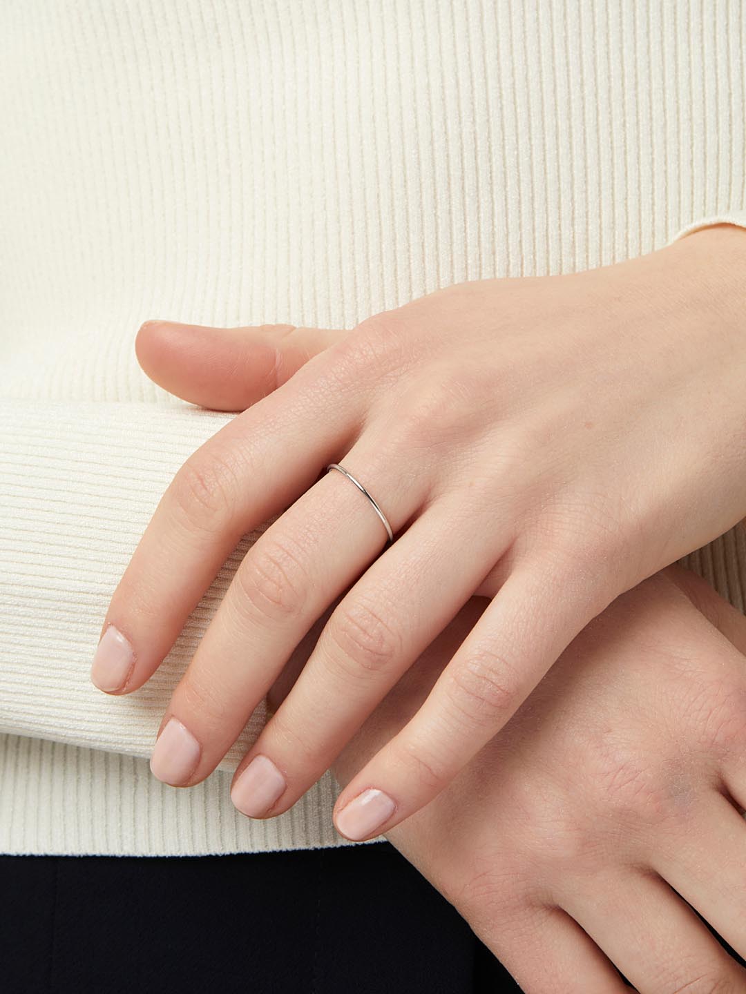 Ring | 10K Solid White Gold