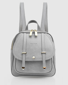 Women | Camila Leather Backpack | Grey