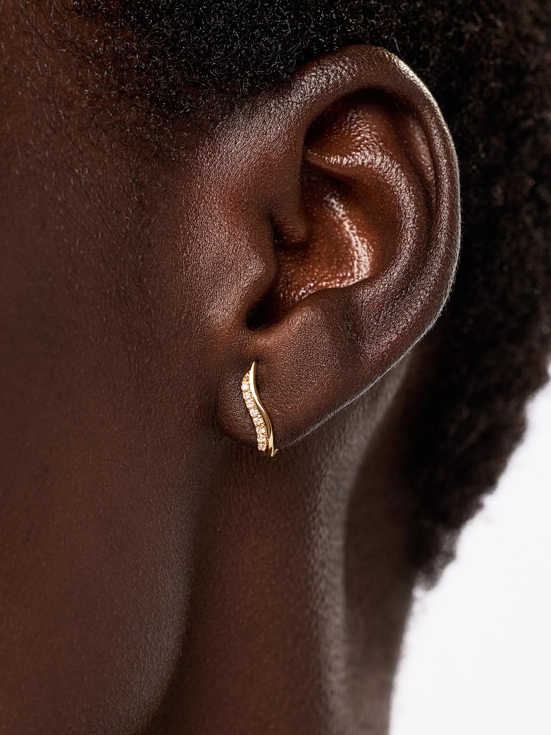 Diamond Flame Studs | 10K Solid Gold | 0.10 CTW Diamonds