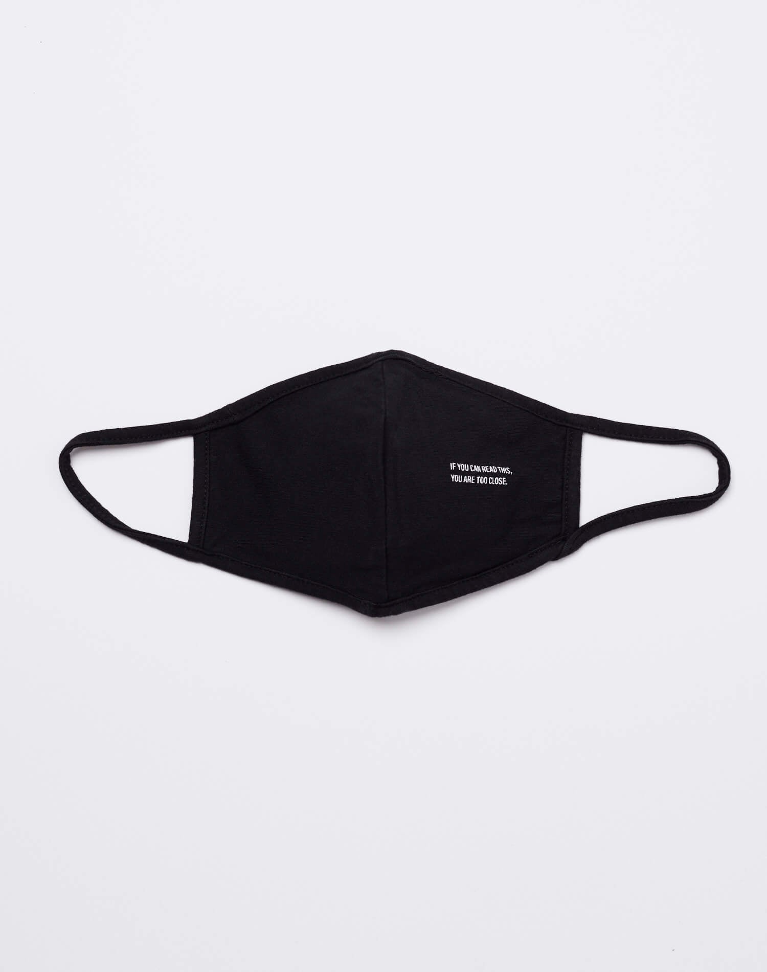 Unisex | Jersey "Too Close" Mask | Black