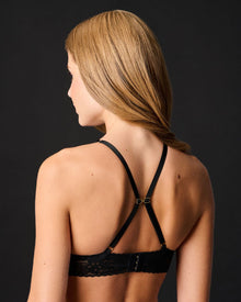 Lace Plunge Bralette | Black