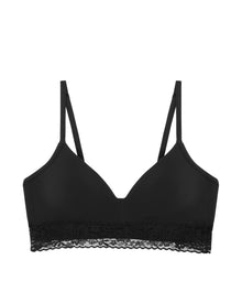 Women | Lace Molded Wireless Bra | Black