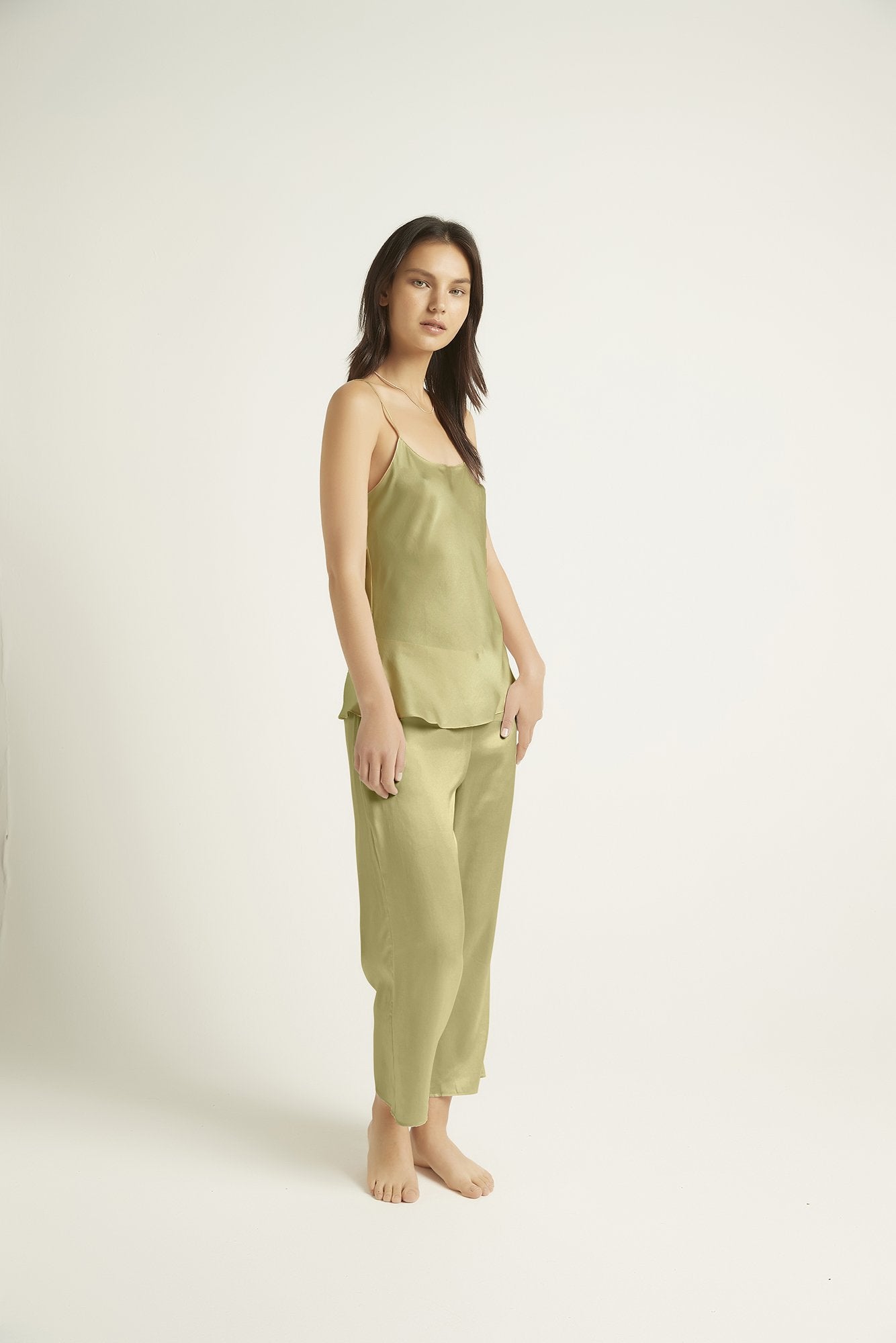 Washable Silk Cami | Burnt Olive