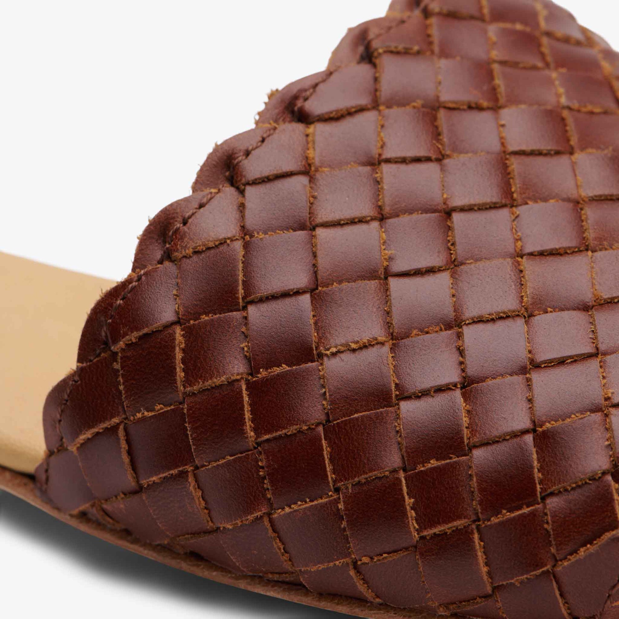 Product Image 5 of the Isla Woven Slide Brandy Women's Leather Sandal Nisolo