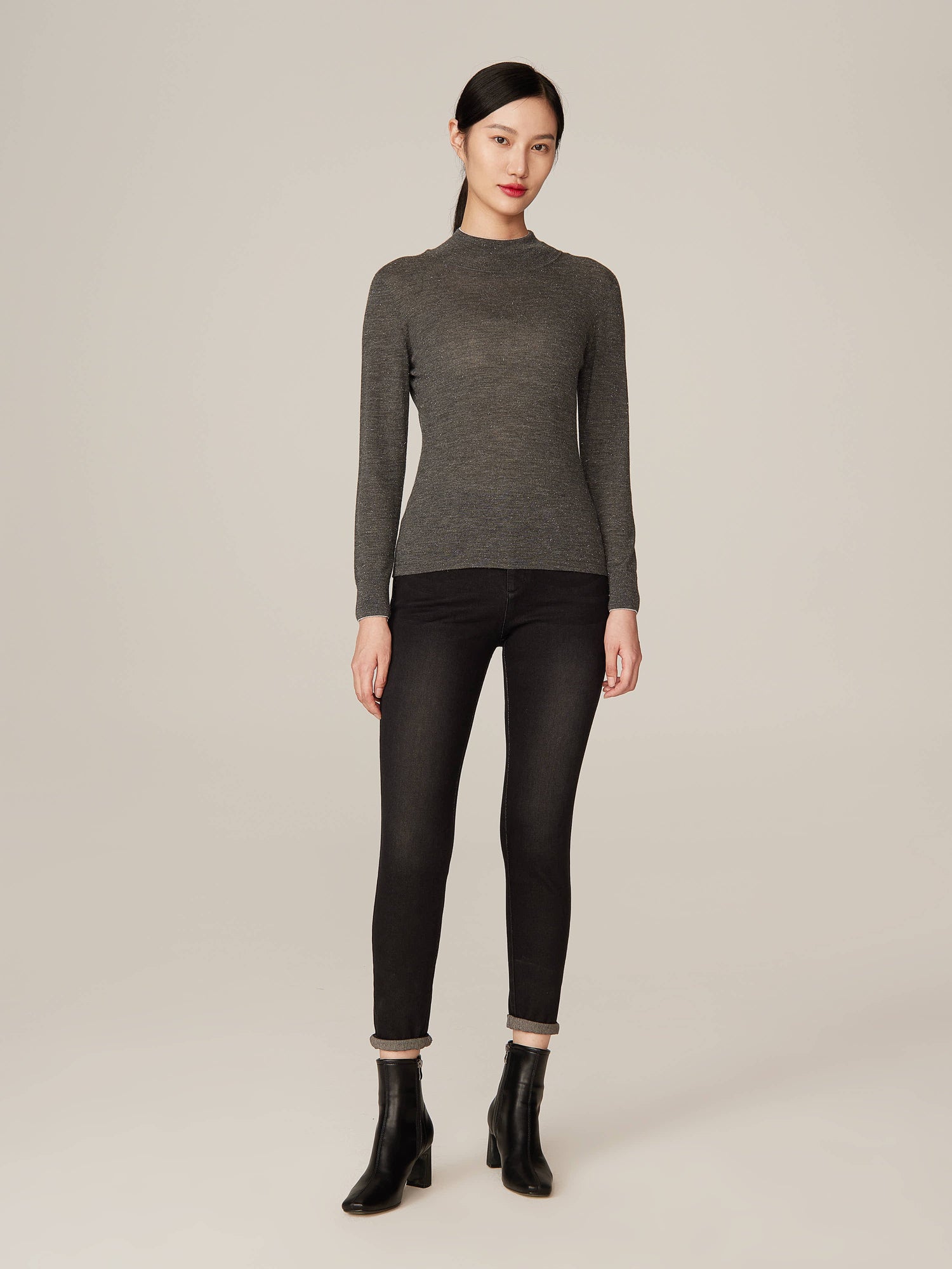 Turtleneck Sweater | Grey