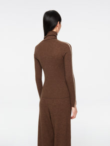 No-Dye Yak Cashmere Knit Top | Brown