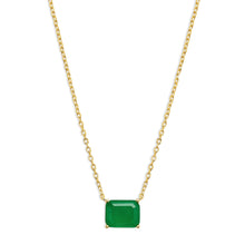 The Green Solitaire Emerald Necklace | 18KT Gold Vermeil