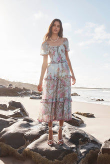 Asia Plunged Midi Dress