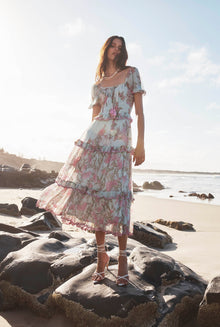 Asia Plunged Midi Dress