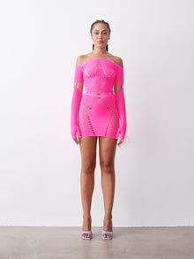 Domino Dress | Shocking Pink