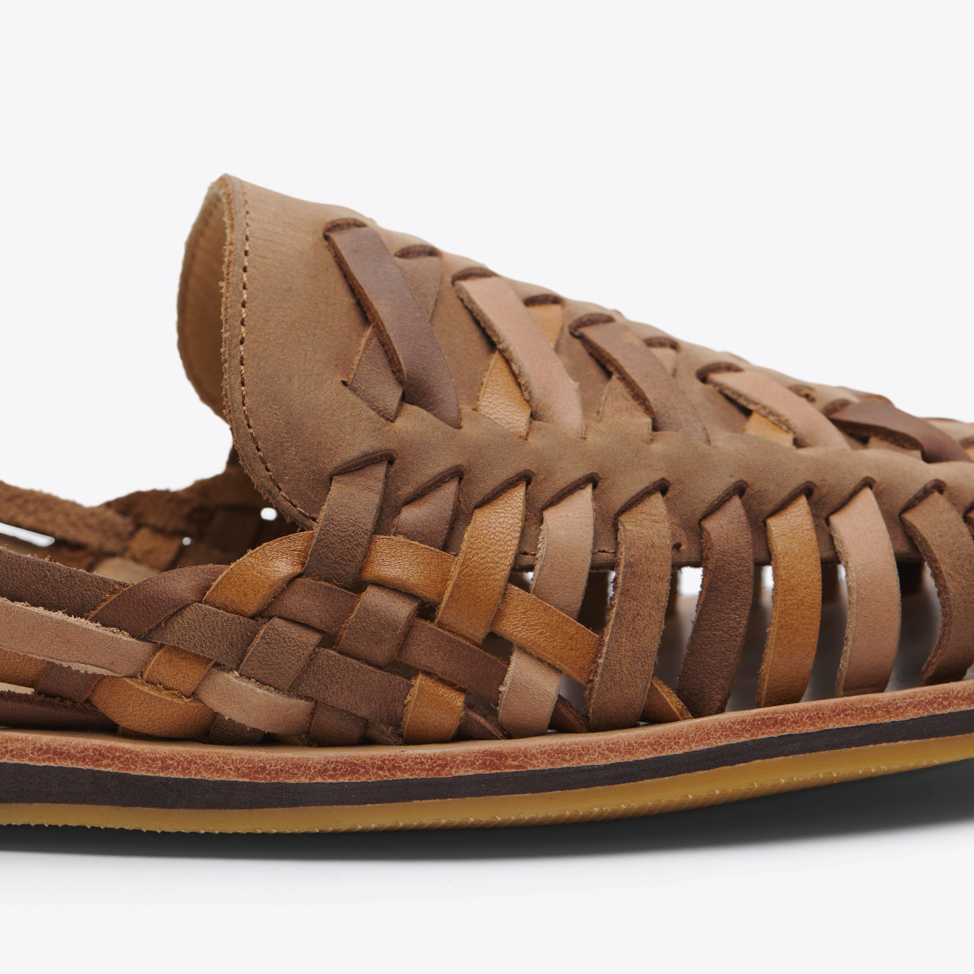 Product Image 5 of the Men's Huarache Sandal Tobacco Colorblock Nisolo