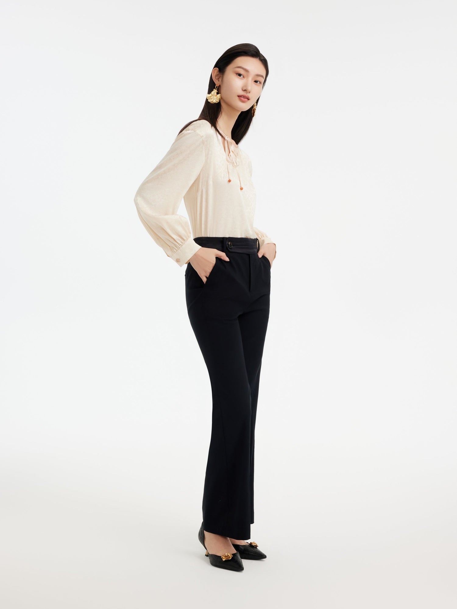 Silk Shirt | Beige