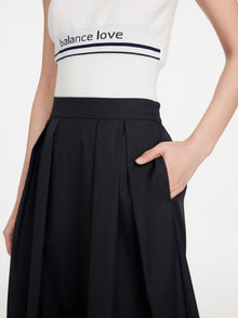 A-Line Midi Skirt | Black