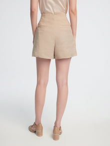 Pleated Shorts | Khaki