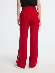 High-Waisted Wide-Leg Pants | Red