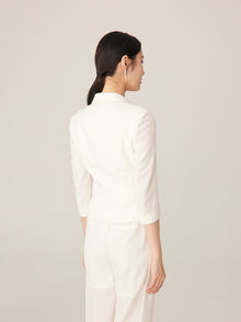 3/4 Sleeve Blazer | White