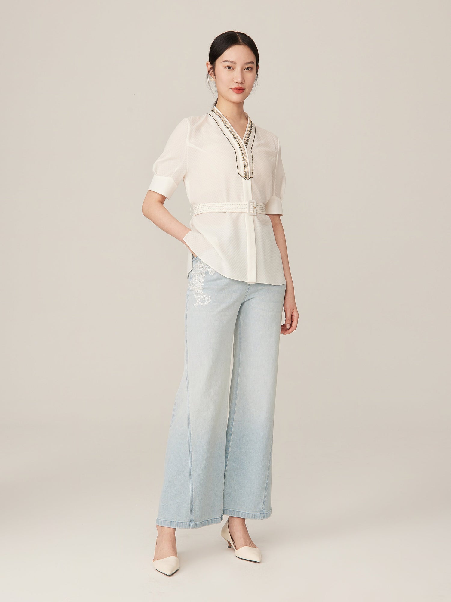 Classic Collar Shirt | White