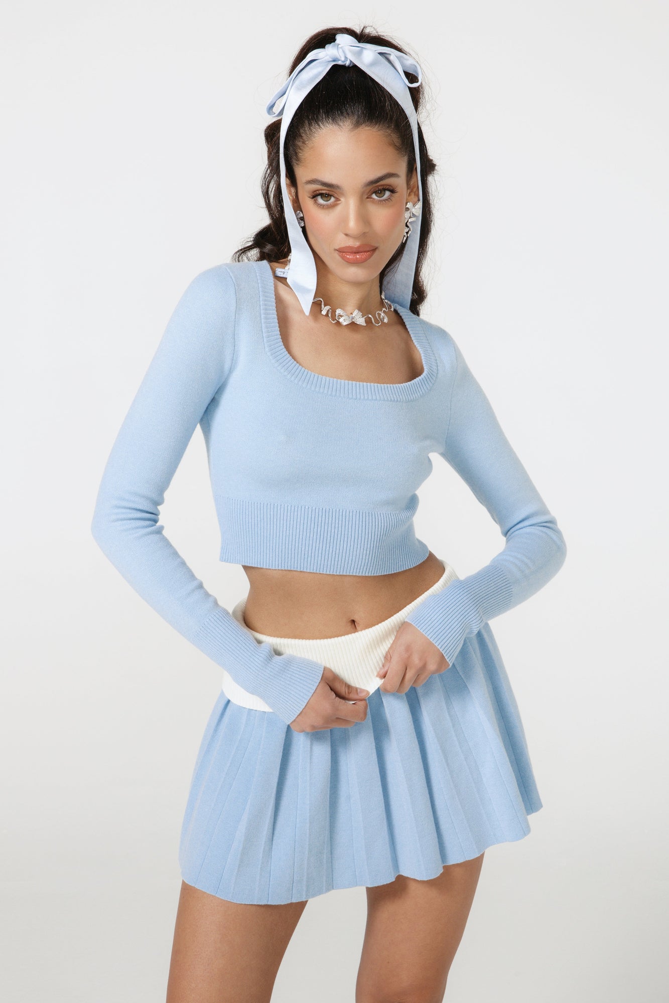 Ella Knit Set | Blue