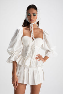 Maddie Lace Skirt | White