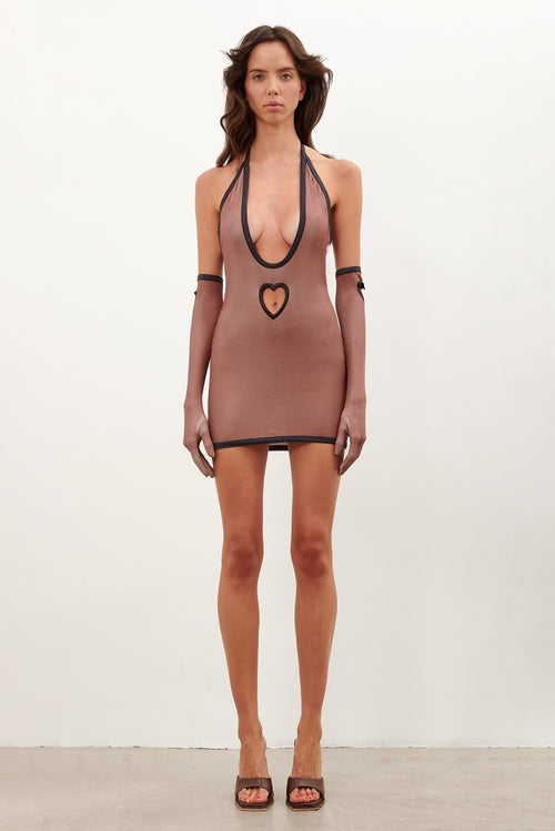 Womens | Kylie Dress Jersey | Brown