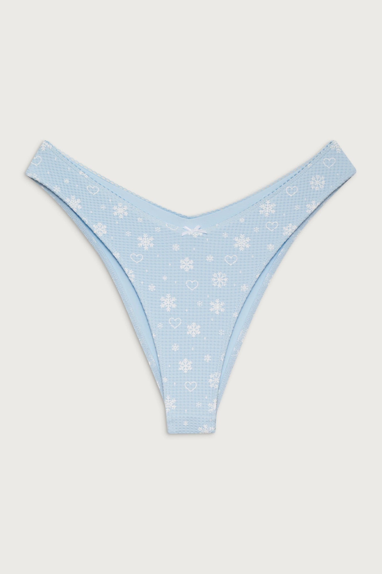 Enzo Waffle Cheeky Bikini Bottom - Flurries