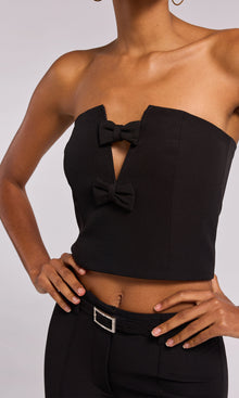Giselle Bow Bustier | Black