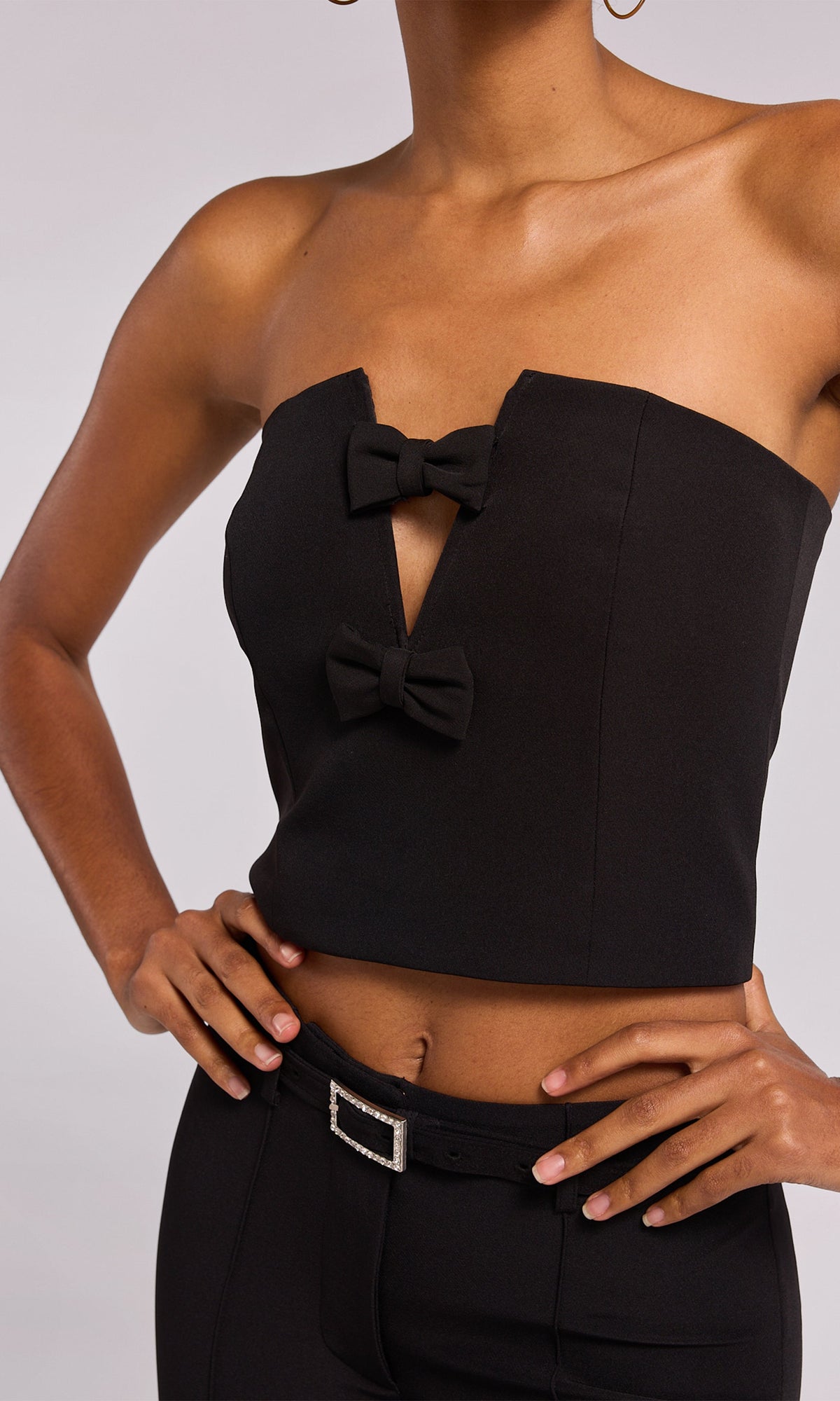 Giselle Bow Bustier | Black