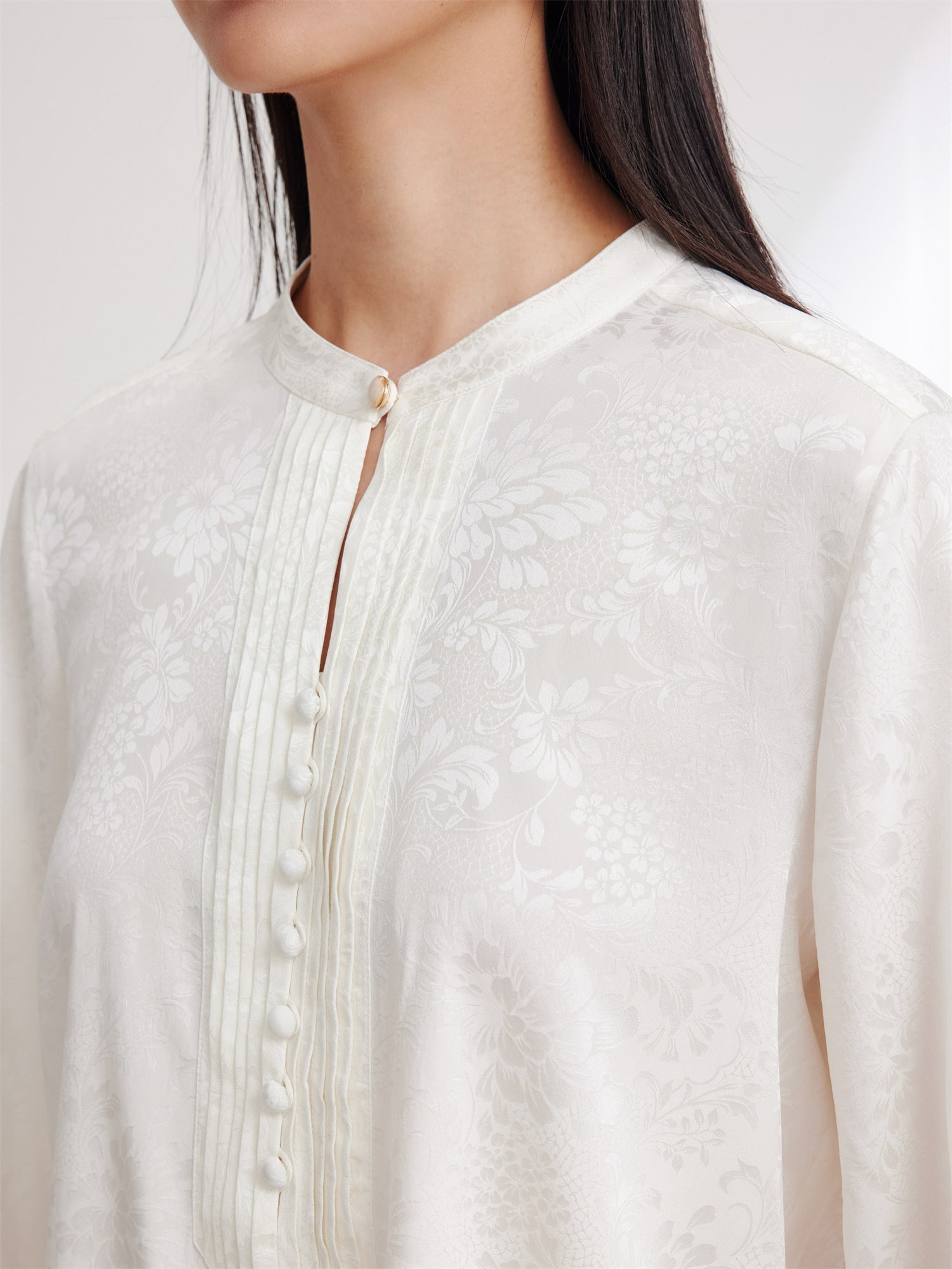 Pleated Blouse | White