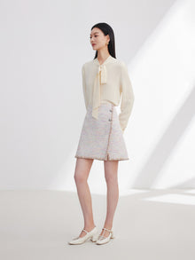 Tweed Mini Skirt | Pink