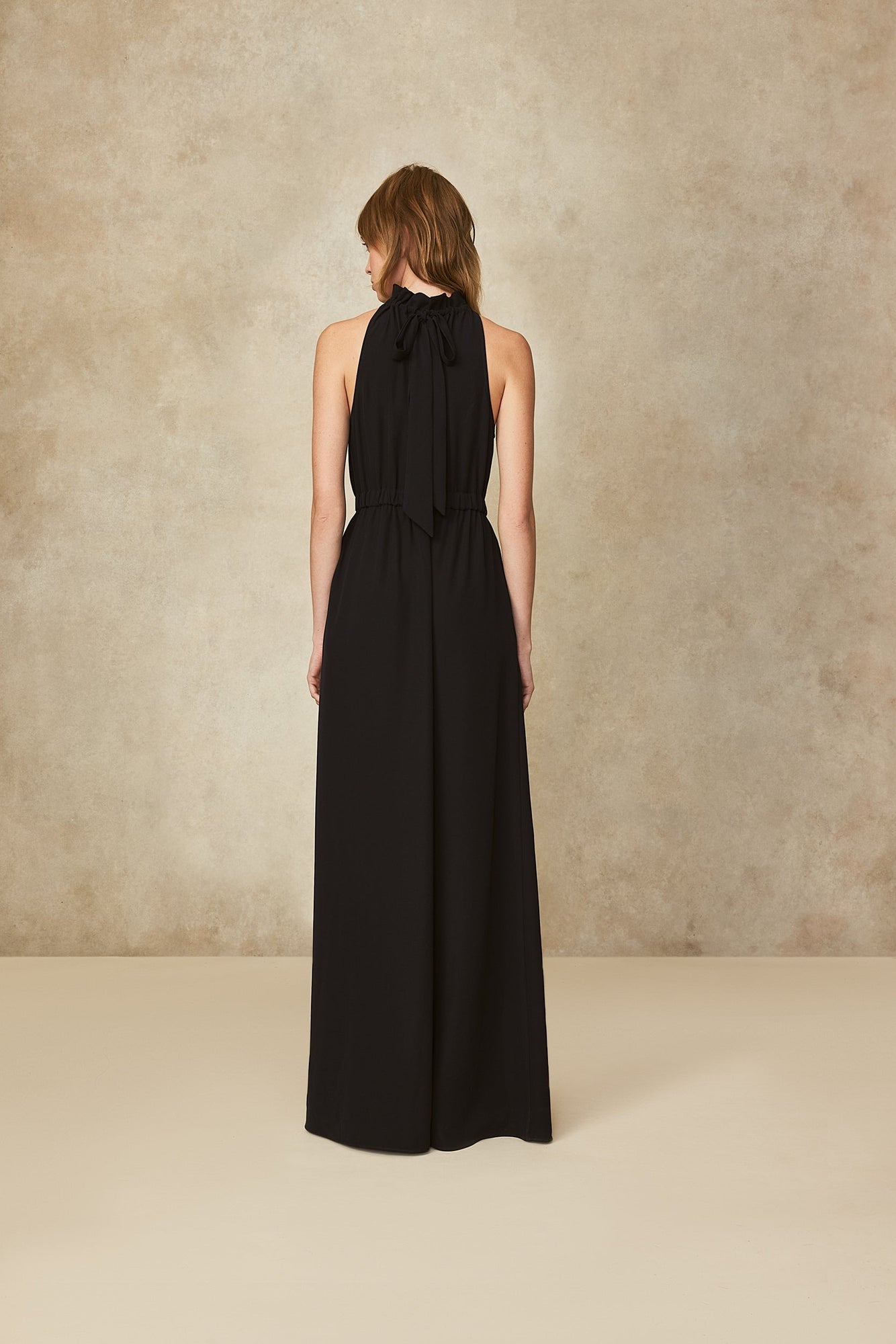 Fluid Crepe Gown | Navy