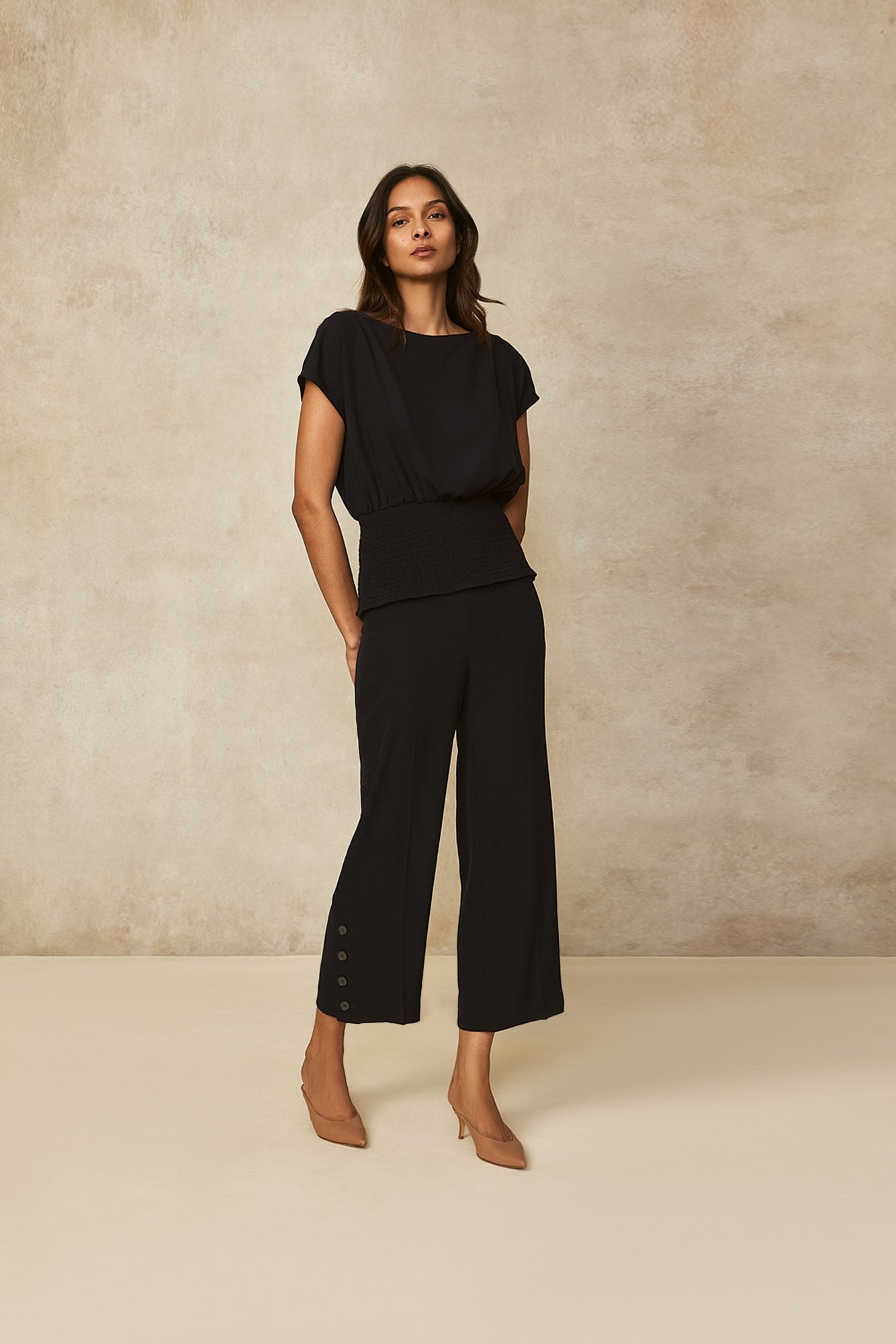 Fluid Crepe Lynn Pant | Navy