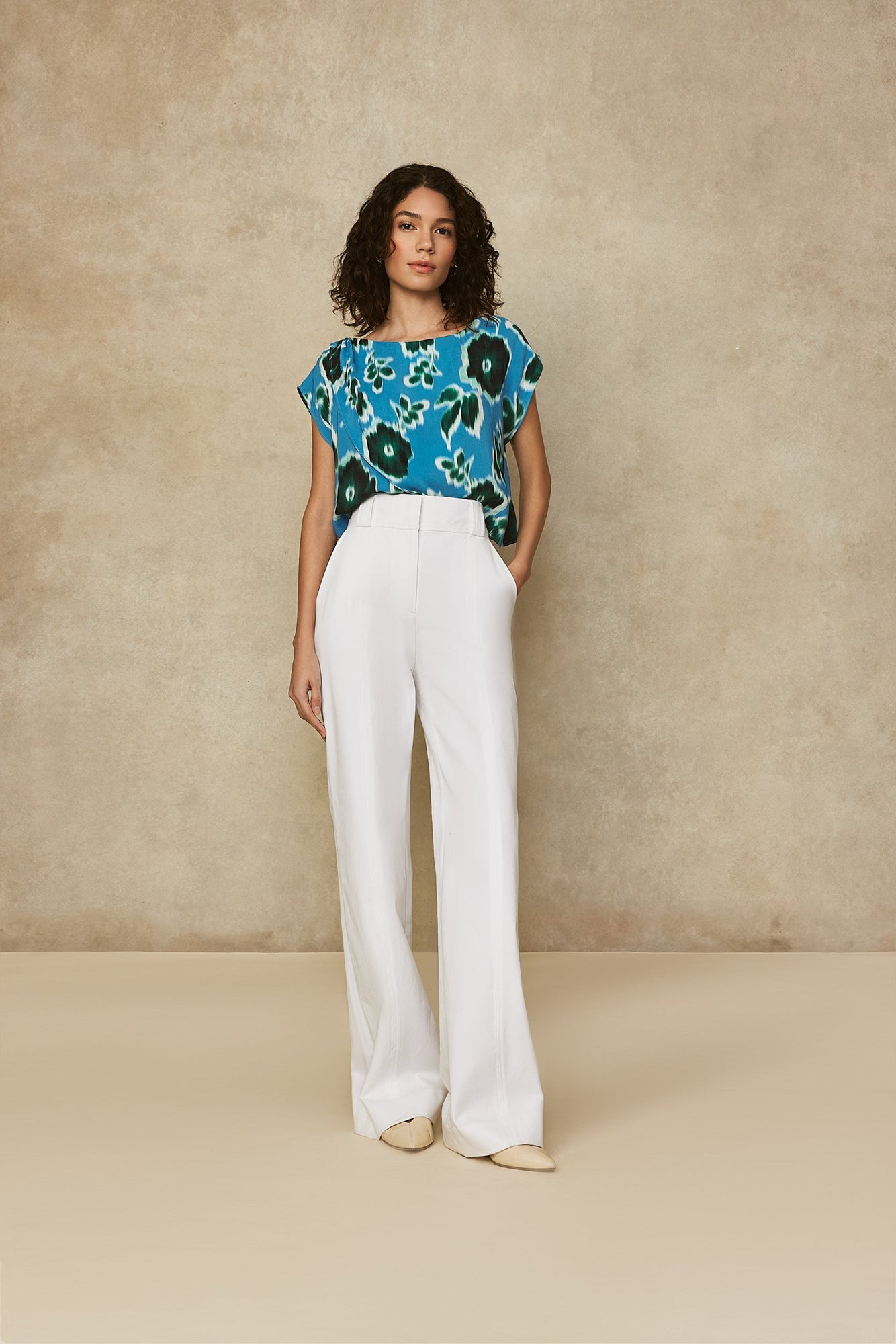 Stretch Cotton Hanna Pant | White