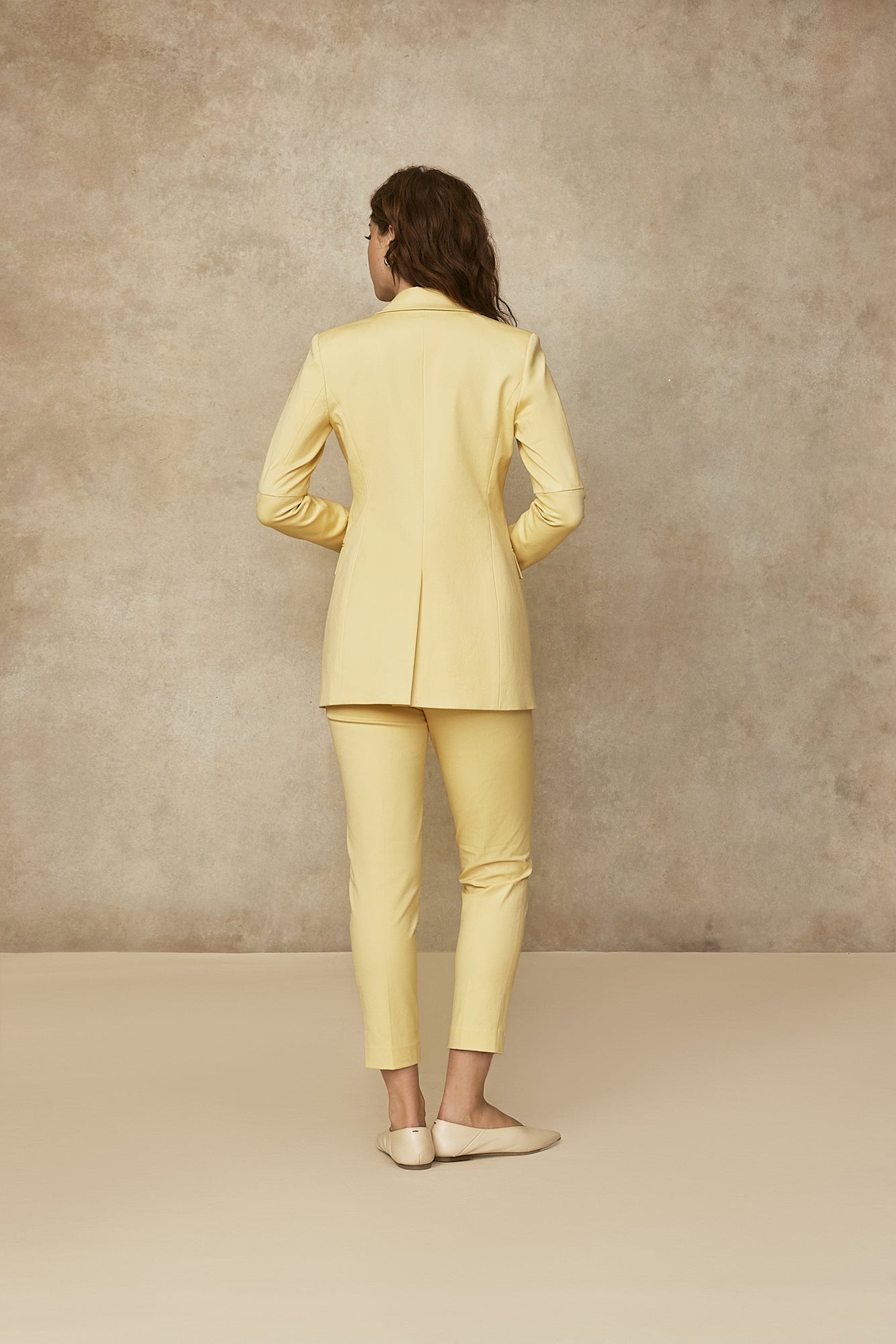 Stretch Cotton Push Up Sleeve Blazer | Butter
