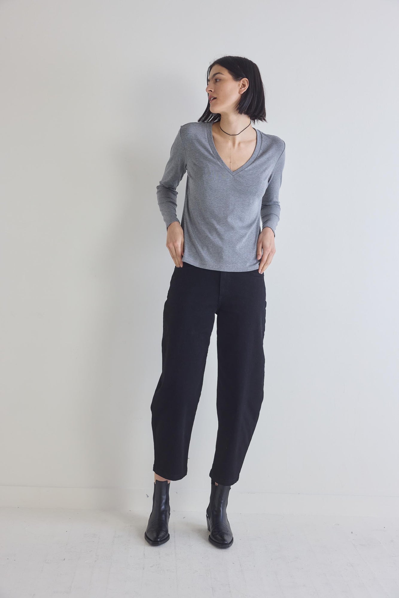 The Classic Barrel Leg Jeans | True Black